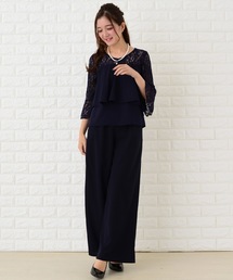レディース 花柄 パンツドレス シアー ワイドパンツ 楽天市場】花柄レース オールインワン パンツドレス 結婚式