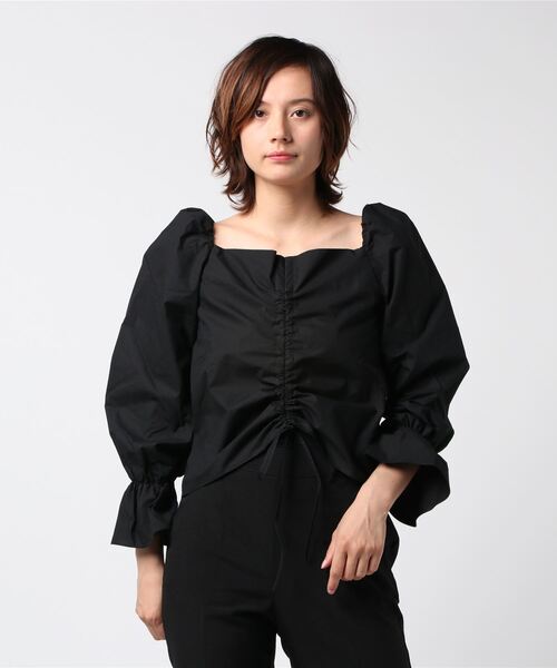 MODE ROBE（モードローブ）の「ギャザーブラウス（シャツ/ブラウス・レディース・ホワイト/ブラック/ベージュ/パープル/ブルー・FREE）」の20枚目の写真