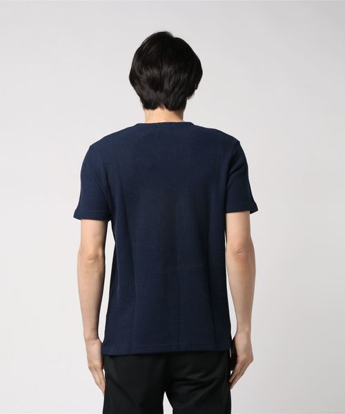 GRAND GLOBAL（グランドグローバル）の「日本製リブテープクルー（Tシャツ/カットソー・メンズ・ホワイト/ネイビー/ピンク・38/40）」の4枚目の写真