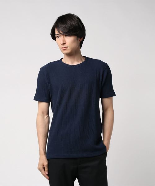 GRAND GLOBAL（グランドグローバル）の「日本製リブテープクルー（Tシャツ/カットソー・メンズ・ホワイト/ネイビー/ピンク・38/40）」の10枚目の写真