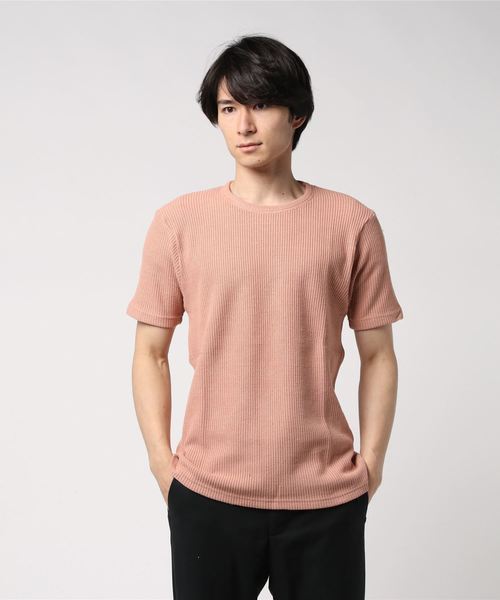 GRAND GLOBAL（グランドグローバル）の「日本製リブテープクルー（Tシャツ/カットソー・メンズ・ホワイト/ネイビー/ピンク・38/40）」の17枚目の写真