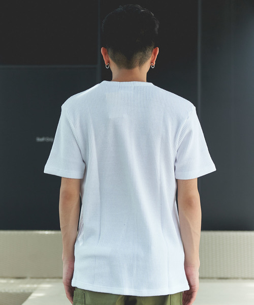 GRAND GLOBAL（グランドグローバル）の「日本製リブテープクルー（Tシャツ/カットソー・メンズ・ホワイト/ネイビー/ピンク・38/40）」の14枚目の写真