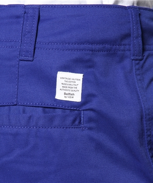 VENCEEXCHANGE（ヴァンスエクスチェンジ）の「M TCツイルチノシシュウショーツ（チノパンツ・メンズ・オフホワイト/ベージュ/ロイヤルブルー/イエロー/ピンク・SMALL/MEDIUM/LARGE）」の10枚目の写真