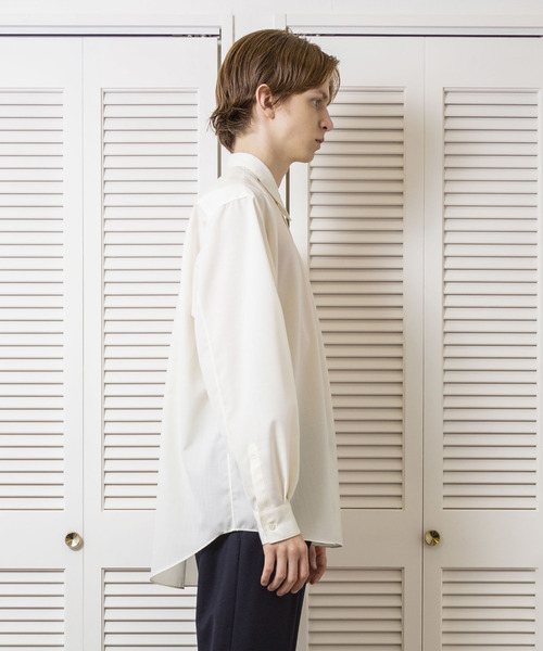 FACTOTUM（ファクトタム）の「【FACTOTUM】平織トップワイドシャツ（シャツ/ブラウス・メンズ・ホワイト/ブラック/ブラウン・44/46/48）」の4枚目の写真