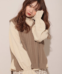 apres jour | ケーブルニットベスト【ZOZOTOWN限定アイテム】(ニット/セーター)