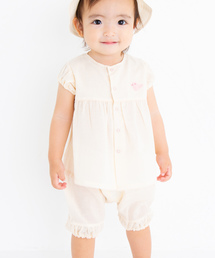 pompkins baby（ポプキンズベビー）の「【pompkinsbaby（ポプキンズベビー）】オーガニック布帛ワンピース・パンツ付き（ワンピース）」