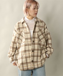 notch. | 起毛チェックCPOシャツジャケット(シャツ/ブラウス)