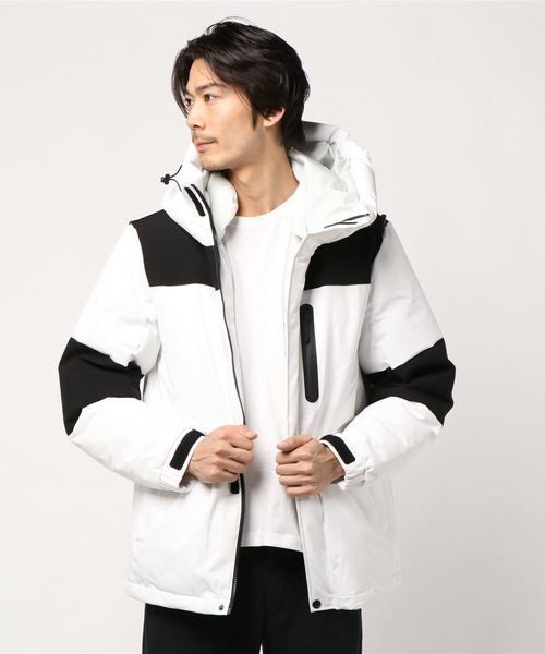 STYLEBLOCK（スタイルブロック）の「ストレッチ中綿フードジャケットコート（ダウンジャケット/コート・メンズ・ブラック/ホワイト系その他/グレー系その他/オフホワイト/オリーブ/レッド/ベージュ/イエロー/ネイビー・M/XL/L）」の3枚目の写真