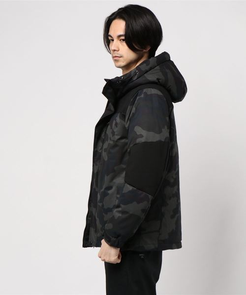 STYLEBLOCK（スタイルブロック）の「ストレッチ中綿フードジャケットコート（ダウンジャケット/コート・メンズ・ブラック/ホワイト系その他/グレー系その他/オフホワイト/オリーブ/レッド/ベージュ/イエロー/ネイビー・M/XL/L）」の10枚目の写真