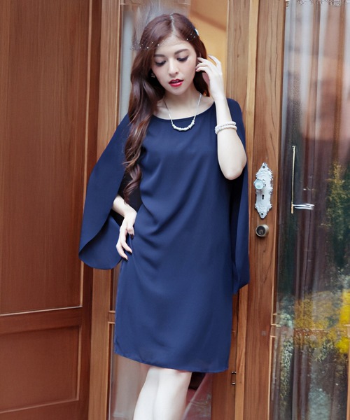 OSYAREVO(オシャレボ)の「シフォンジョーゼット ドレスワンピース(ドレス・レディース・ネイビー/ピンク/レッド/クリーム・SMALL/MEDIUM/LARGE/X-LARGE/XX-LARGE)」の20枚目の写真