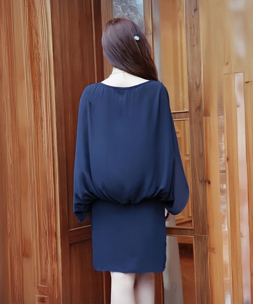 OSYAREVO(オシャレボ)の「シフォンジョーゼット ドレスワンピース(ドレス・レディース・ネイビー/ピンク/レッド/クリーム・SMALL/MEDIUM/LARGE/X-LARGE/XX-LARGE)」の22枚目の写真