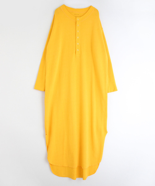 Audition(オーディション)の「D1500 コットンベアヘンリーワンピース(ワンピース・レディース・ブラック/イエロー/オリーブ・MEDIUM)」の4枚目の写真