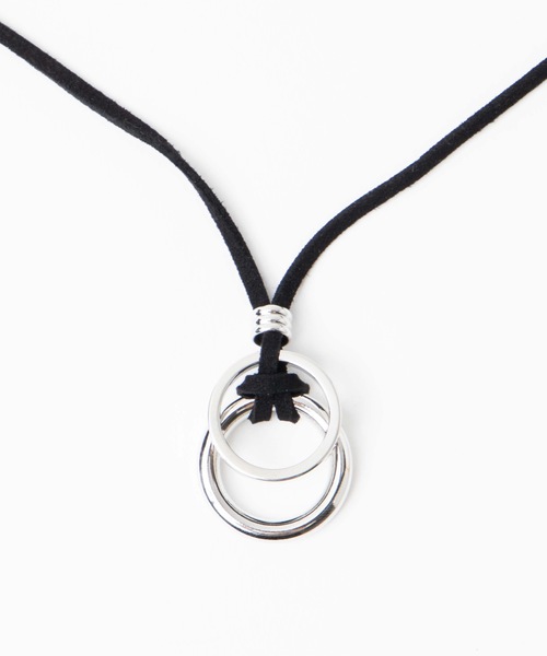 WEGO（ウィゴー）の「WEGO/2リングレザーネックレス（ネックレス・メンズ・ブラック・FREE）」の8枚目の写真