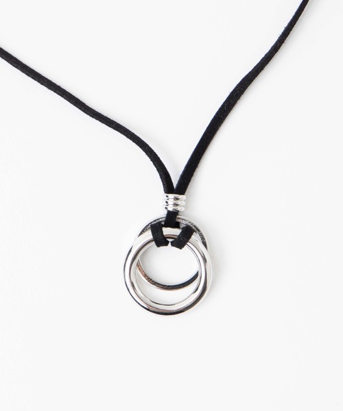WEGO（ウィゴー）の「WEGO/2リングレザーネックレス（ネックレス・メンズ・ブラック・FREE）」の7枚目の写真