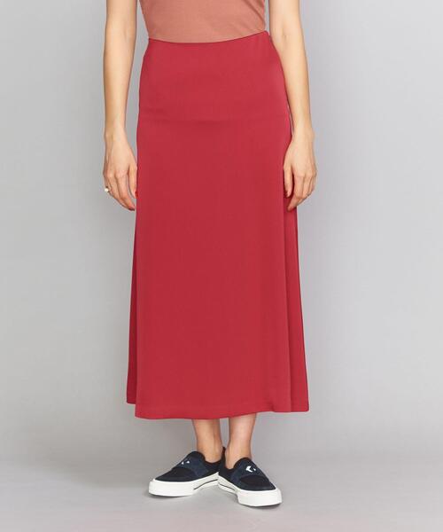 BEAUTY&YOUTH UNITED ARROWS（ビューティーアンドユースユナイテッドアローズ）の「BY サテンセミフレアスカートо（スカート・レディース・レッド/モカ・MEDIUM/SMALL/LARGE）」の3枚目の写真