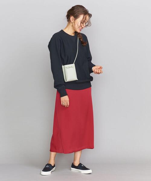 BEAUTY&YOUTH UNITED ARROWS（ビューティーアンドユースユナイテッドアローズ）の「BY サテンセミフレアスカートо（スカート・レディース・レッド/モカ・MEDIUM/SMALL/LARGE）」の13枚目の写真