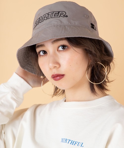 STARTER（スターター）の「∴WEGO/STARTER別注バケットハット（ハット・メンズ・グレー/ブラック・FREE）」の9枚目の写真