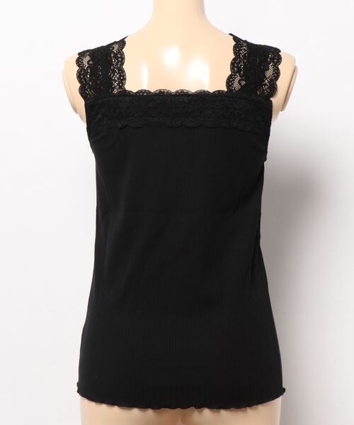 tiptop（ティップトップ）の「テレコレース使いスクエアネックキャミソール（キャミソール・レディース・ブラック/オフホワイト/アイボリー/モカ・FREE）」の21枚目の写真