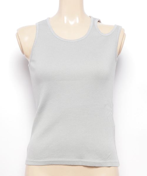 v::room(ヴィルーム)の「V::room(ヴィ ルーム) S/S Wide Tunic w/ Reg Neck701065(タンクトップ・レディース・ブラック/トップグレー/パープル/グレー/ローズ・1/2)」の3枚目の写真