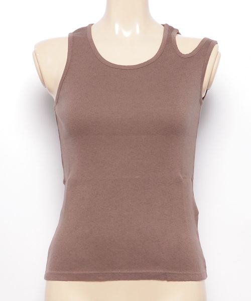 v::room(ヴィルーム)の「V::room(ヴィ ルーム) S/S Wide Tunic w/ Reg Neck701065(タンクトップ・レディース・ブラック/トップグレー/パープル/グレー/ローズ・1/2)」の4枚目の写真