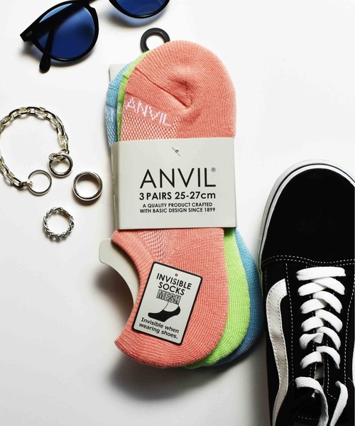 ANVIL(アンヴィル)の「【ANVIL】3パック インソックス/インビジブルソックス/ANS020 3P浅履きソックス MURS(ソックス/靴下・メンズ・ホワイト/ブラック/マルチ/グレー系その他/ブルー系その他/その他1/その他/その他2/その他3/その他7/ホワイト系1/ブラック系1/その他8・FREE)」の6枚目の写真