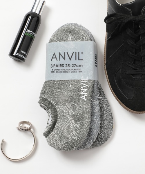 ANVIL(アンヴィル)の「【ANVIL】3パック インソックス/インビジブルソックス/ANS020 3P浅履きソックス MURS(ソックス/靴下・メンズ・ホワイト/ブラック/マルチ/グレー系その他/ブルー系その他/その他1/その他/その他2/その他3/その他7/ホワイト系1/ブラック系1/その他8・FREE)」の12枚目の写真