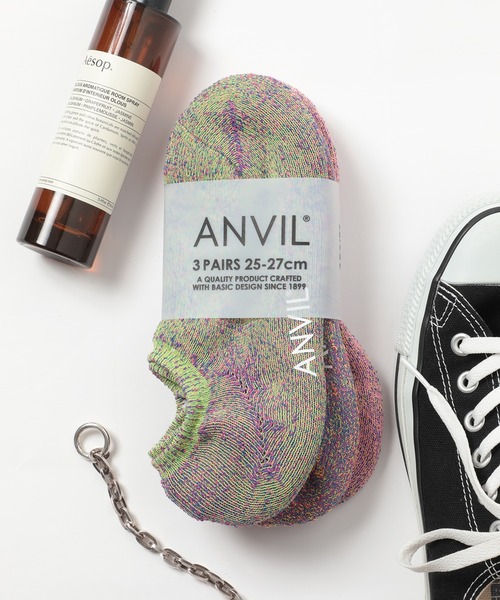 ANVIL(アンヴィル)の「【ANVIL】3パック インソックス/インビジブルソックス/ANS020 3P浅履きソックス MURS(ソックス/靴下・メンズ・ホワイト/ブラック/マルチ/グレー系その他/ブルー系その他/その他1/その他/その他2/その他3/その他7/ホワイト系1/ブラック系1/その他8・FREE)」の13枚目の写真