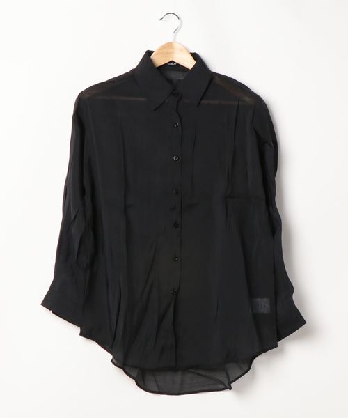 SpRay（スプレイ）の「シアーシャツ（シャツ/ブラウス・レディース・ホワイト/ブラック/グレー/グリーン/レンガ/ベージュ/ブルー/ピンク/ダークグリーン・FREE）」の11枚目の写真