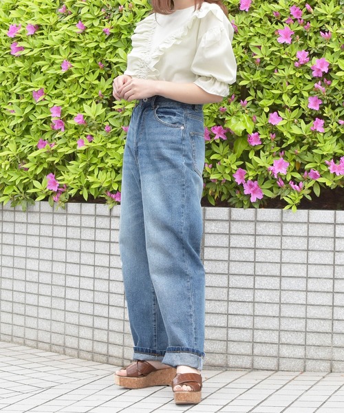 PairPair（ペアペア）の「フロントフリルブラウス（シャツ/ブラウス・レディース・ライトベージュ/ライトブルー/オフホワイト・FREE）」の11枚目の写真