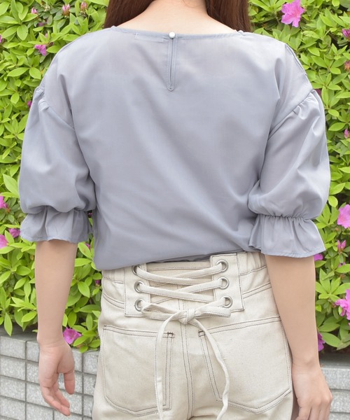 PairPair（ペアペア）の「フロントフリルブラウス（シャツ/ブラウス・レディース・ライトベージュ/ライトブルー/オフホワイト・FREE）」の19枚目の写真