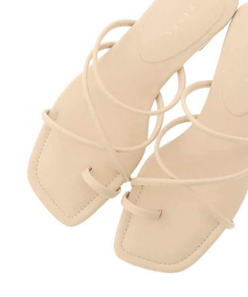 RANDA（ランダ）の「スクエアストリングサンダル（サンダル・レディース・アイボリー/ブラック/ブラウン・S/M/L/LL）」の10枚目の写真