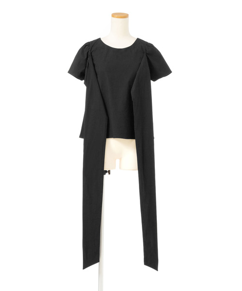 Newlyme(ニューリーミー)の「バックリボンカシュクール半袖ブラウス(シャツ/ブラウス・レディース・ホワイト/ブラック/ベージュ/カーキ・MEDIUM/LARGE/X-LARGE)」の17枚目の写真