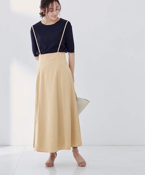 UR'S（ユアーズ）の「ﾌﾚｱｻﾛﾍﾟｯﾄｽｶｰﾄ（スカート・レディース・グレイッシュベージュ/ブラック/ピンク/ネイビー/ライトベージュ/ライトグリーン/オレンジ系その他/グリーン系その他/ライトイエロー・S/M/L）」の12枚目の写真