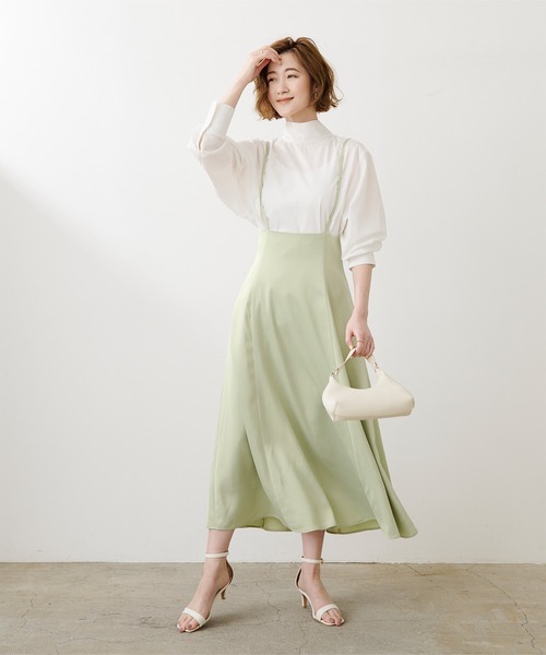 UR'S（ユアーズ）の「ﾌﾚｱｻﾛﾍﾟｯﾄｽｶｰﾄ（スカート・レディース・グレイッシュベージュ/ブラック/ピンク/ネイビー/ライトベージュ/ライトグリーン/オレンジ系その他/グリーン系その他/ライトイエロー・S/M/L）」の20枚目の写真