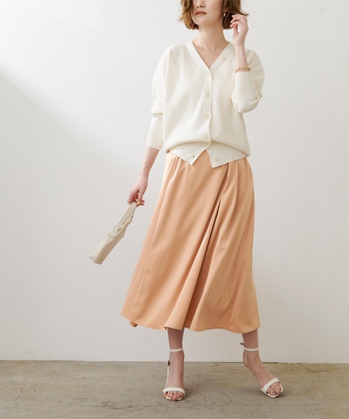 UR'S（ユアーズ）の「ﾌﾚｱｻﾛﾍﾟｯﾄｽｶｰﾄ（スカート・レディース・グレイッシュベージュ/ブラック/ピンク/ネイビー/ライトベージュ/ライトグリーン/オレンジ系その他/グリーン系その他/ライトイエロー・S/M/L）」の14枚目の写真