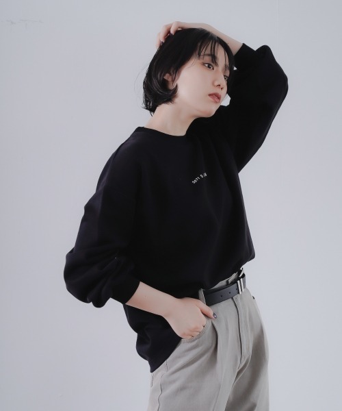 PAGEBOY（ページボーイ）の「フロントロゴウラケプルオーバー(トレーナー/スウェット)（スウェット・レディース・ブラック/ブラウン/オフホワイト・FREE）」の6枚目の写真