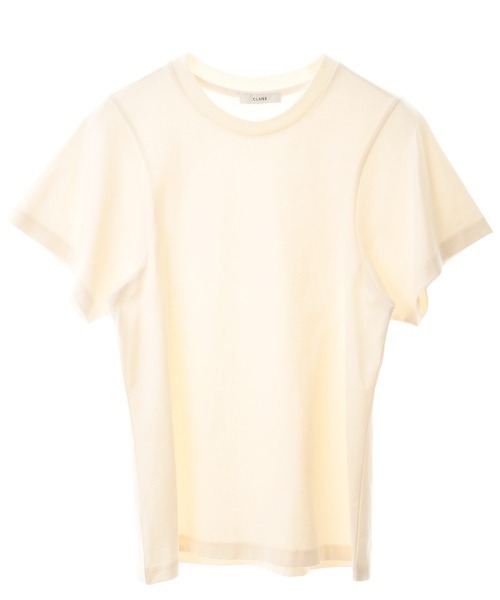 CLANE SCOOP SLEEVE COMPACT TOPS ホワイトサイズ2 CLANE（クラネ）の「SCOOP SLEEVE COMPACT TOPS（Tシャツ/カットソー
