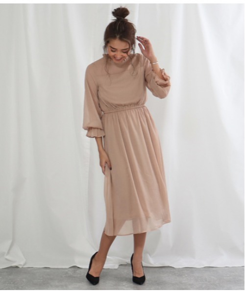セール ラメ入シフォンプチハイネックワンピース ワンピース Alluge アルージュ のファッション通販 Zozotown