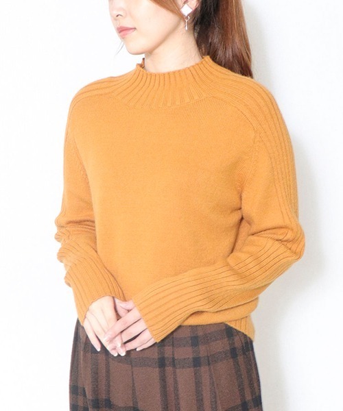COMME CA ISM（コムサイズム）の「ハイネックカラーニット（ニット/セーター・レディース・ベージュ/ブラウン/レッド/オレンジ/ブルー/グリーン/マスタード/キャメル・MEDIUM/LARGE）」の16枚目の写真