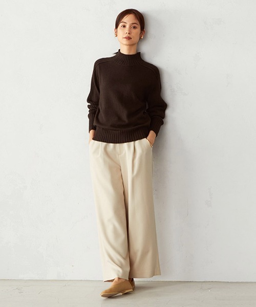 COMME CA ISM（コムサイズム）の「ハイネックカラーニット（ニット/セーター・レディース・ベージュ/ブラウン/レッド/オレンジ/ブルー/グリーン/マスタード/キャメル・MEDIUM/LARGE）」の9枚目の写真