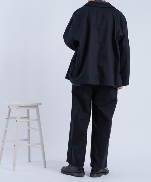 kutir（クティール）の「ヘリンボーンダブルジャケット（テーラードジャケット・メンズ・ブラック/ダークブルー/ダークパープル・MEDIUM/LARGE）」の12枚目の写真