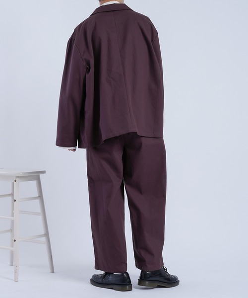kutir（クティール）の「ヘリンボーンダブルジャケット（テーラードジャケット・メンズ・ブラック/ダークブルー/ダークパープル・MEDIUM/LARGE）」の21枚目の写真