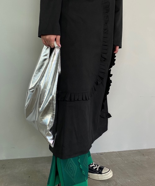 【SANSeLF】プリーツスタンドカラードレス sanw38 SANSeLF（サンセルフ）の「【SANSeLF】pleats stand collar