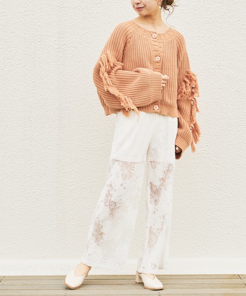 Chico（チコ）の「短丈フリンジカーディガン（カーディガン/ボレロ・レディース・アイボリー/ブラック/ミント/オレンジ・FREE）」の15枚目の写真