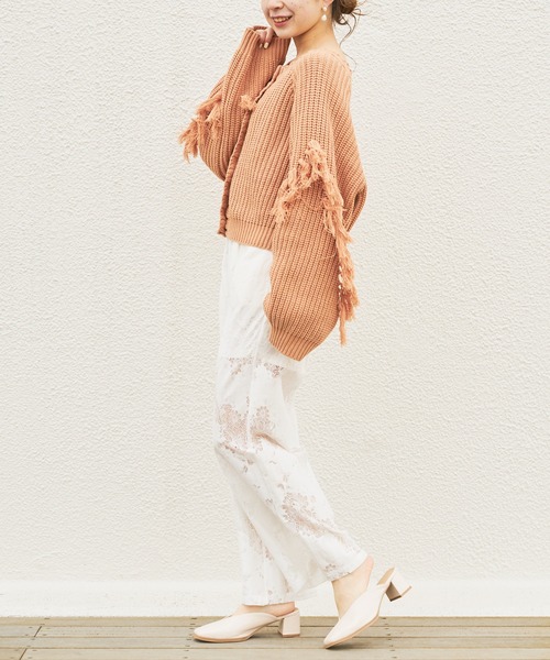 Chico（チコ）の「短丈フリンジカーディガン（カーディガン/ボレロ・レディース・アイボリー/ブラック/ミント/オレンジ・FREE）」の16枚目の写真