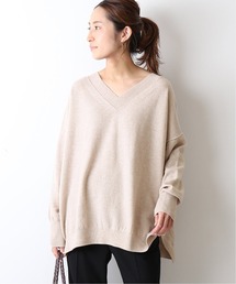 FRAMeWORK（フレームワーク）の「ウール天竺Vネックワイドプルオーバー  