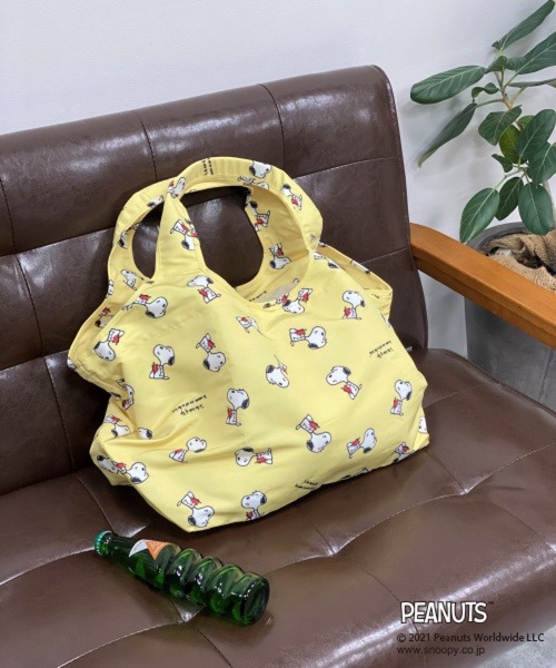 LEPSIM(レプシィム)の「【PEANUTS】カゴ用エコBAG 935251(エコバッグ/サブバッグ・レディース・ブラウン/イエロー/グリーン・ONE SIZE)」の4枚目の写真