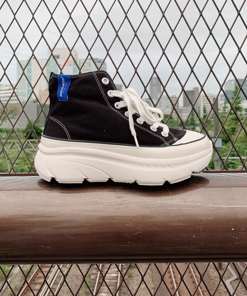 AKIII CLASSIC(アキクラシック)の「AKIII RECOVERY COTTON HIGH(アキ・リカバーリーコットンハイ)(スニーカー・レディース・ブラック/オフホワイト・LL/M/L)」の6枚目の写真