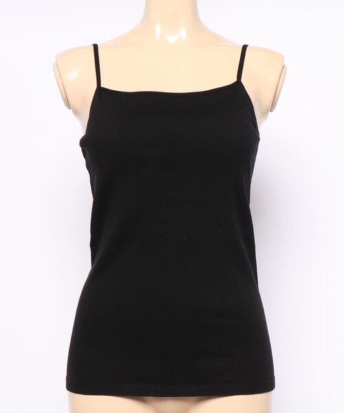 INTERPLANET（インタープラネット）の「オーガニックコットンサーキュラージャージカップ付きキャミ（キャミソール・レディース・オフホワイト/ブラック/オリーブ・FREE）」の3枚目の写真