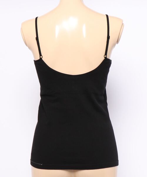 INTERPLANET（インタープラネット）の「オーガニックコットンサーキュラージャージカップ付きキャミ（キャミソール・レディース・オフホワイト/ブラック/オリーブ・FREE）」の5枚目の写真